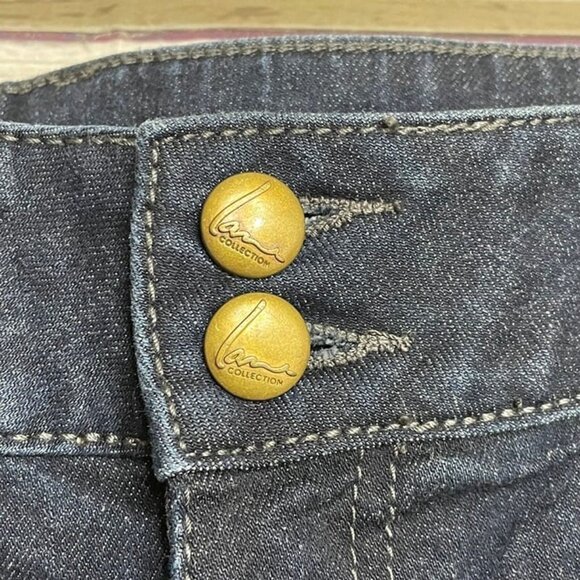 Lane Bryant Dark Wash Double Button Center Seam Jeans, Size 16 - Picture 3 of 8